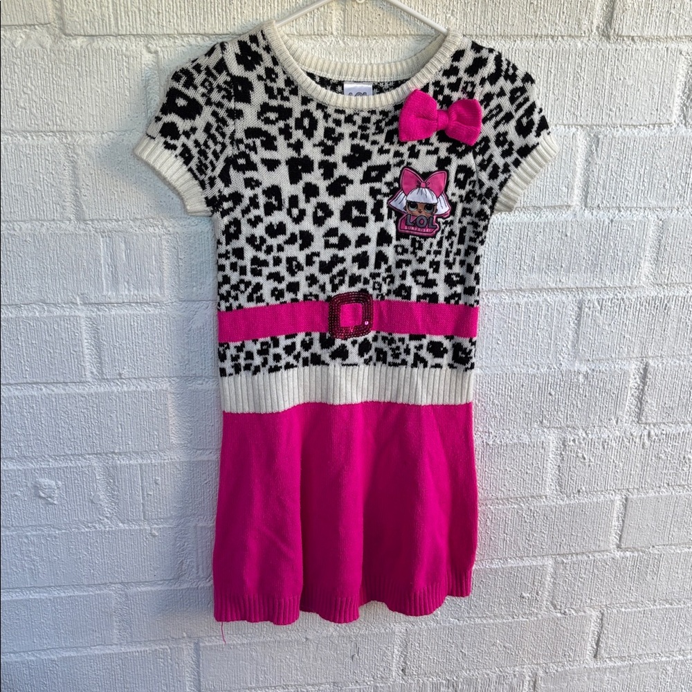 L.O.L. Surprise! Black and White Knit with Pink Accents Sz 10/12